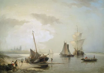 Velieri sulla costa olandese al mattino